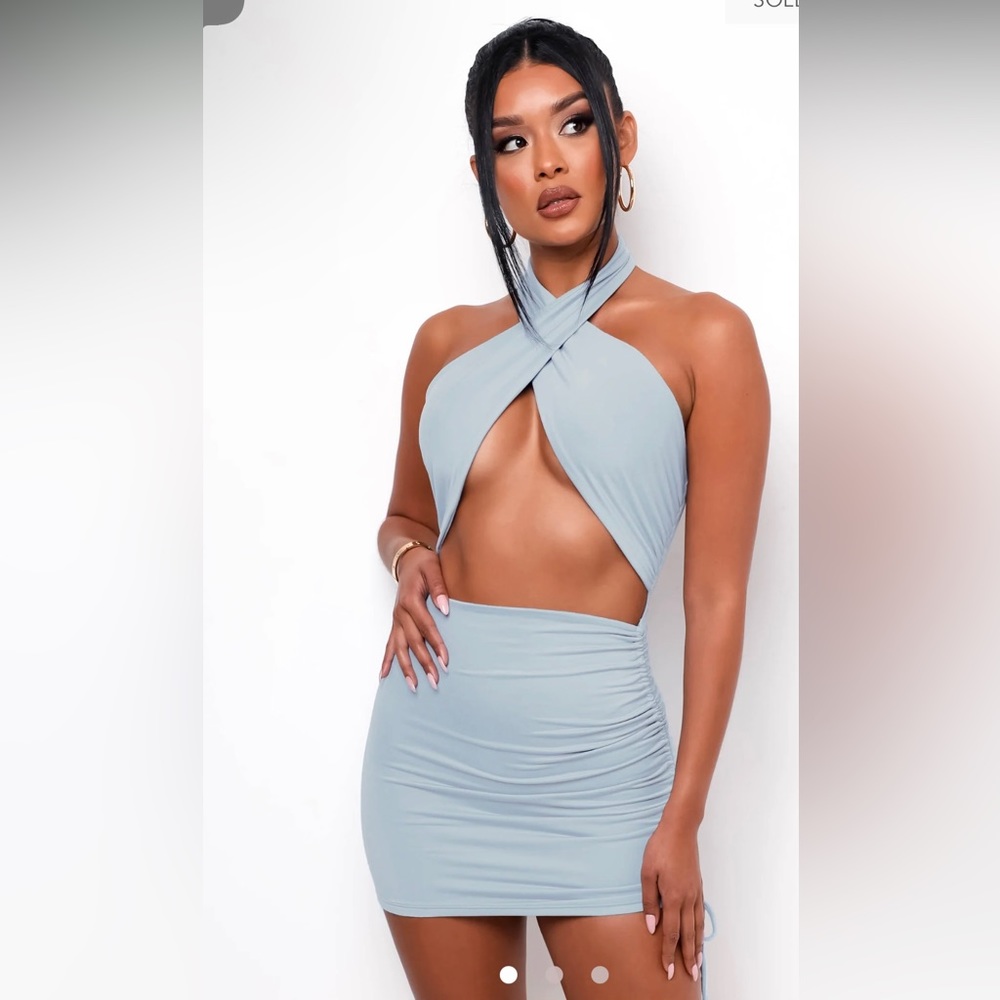 MyOutfitOnline Blue Mini Dress